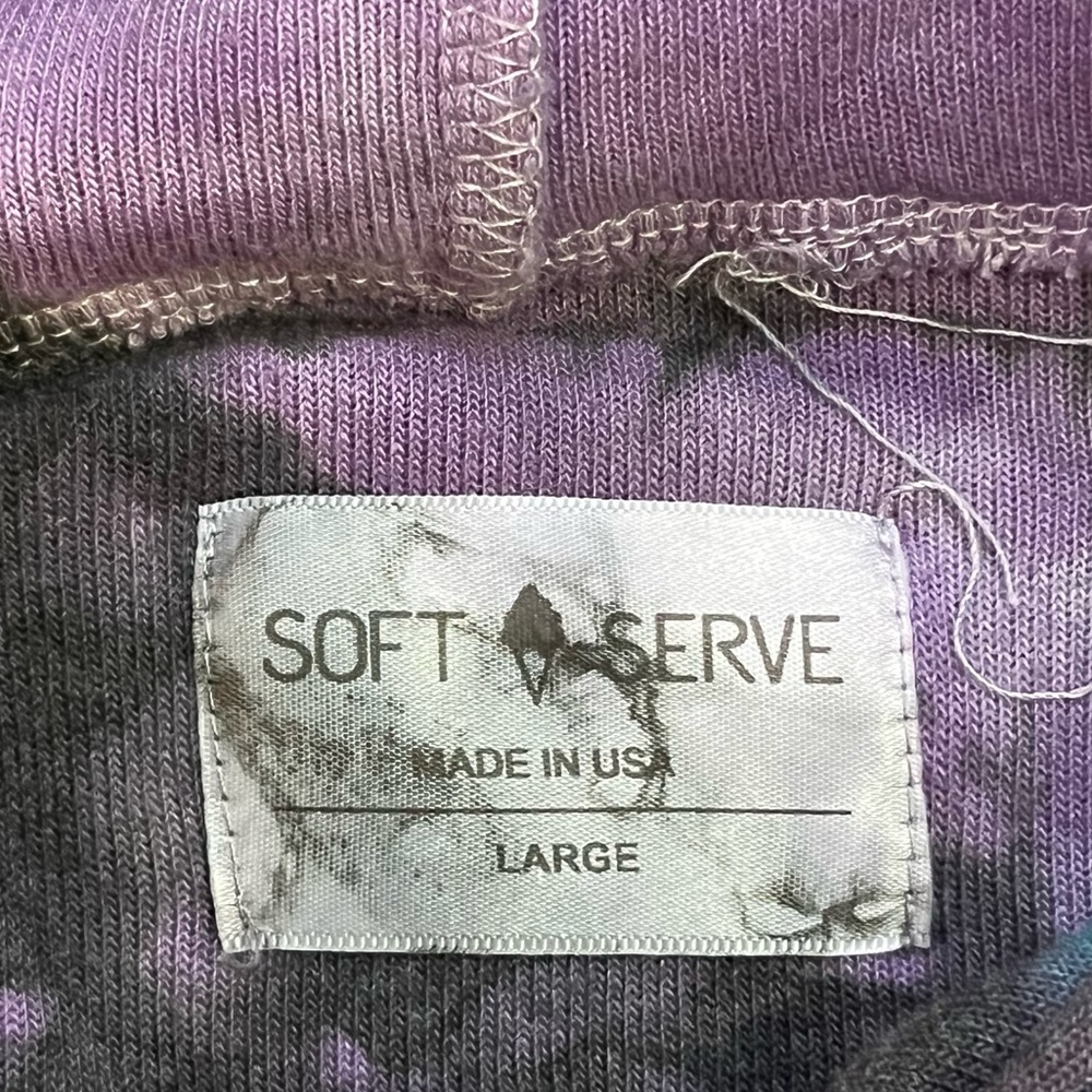 Soft Serve Cloud Cotton Unisex Tie-Dye Hoodie size Large - Picture 3 of 15